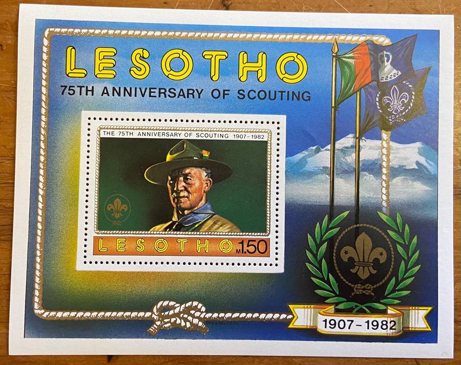 LESOTHO - 9 x Miniature Sheets - UM WEDGWOOD MICKET MOUSE BREUGHEL SCOUT WASHINGTON WORLD CUP SPORT