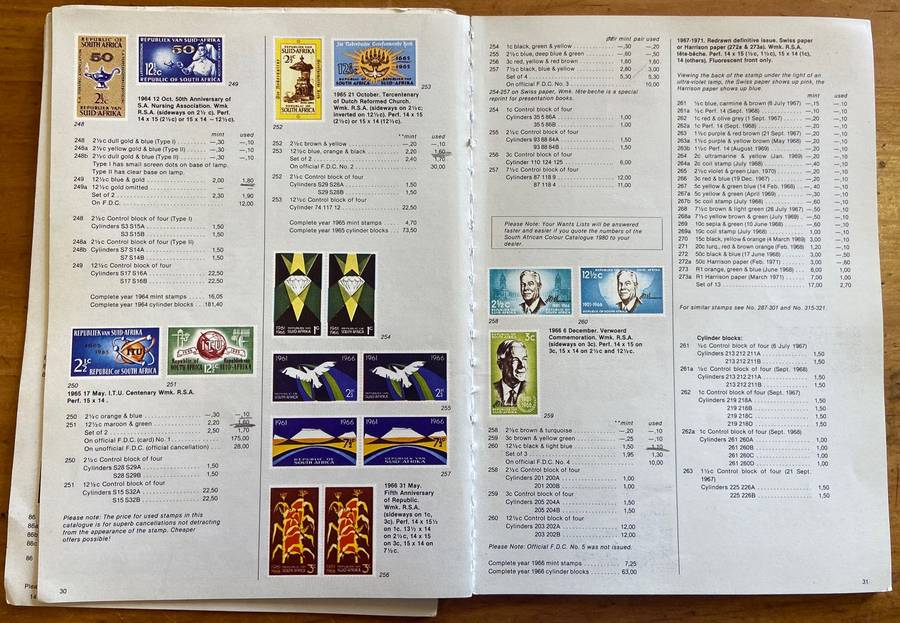 THE SOUTH AFRICAN STAMP COLOUR CATALOGUE 1980 4th EDITION SACC + SA Coins last pages!
