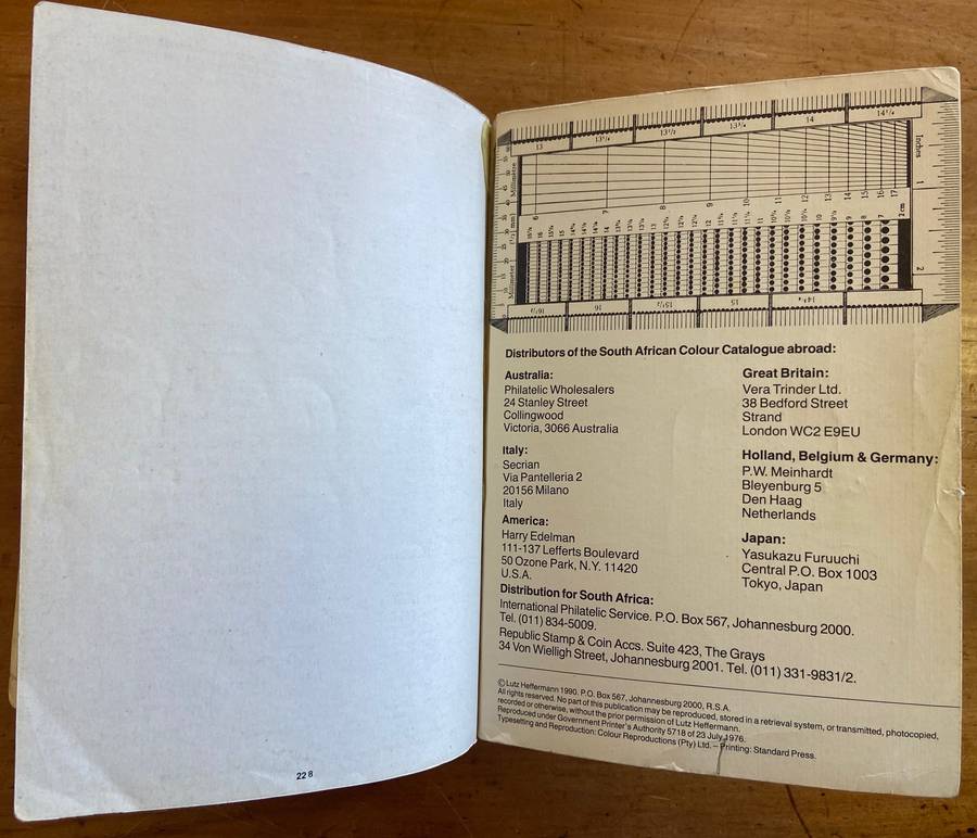 THE SOUTH AFRICAN STAMP COLOUR CATALOGUE 1990 15th EDITION SACC