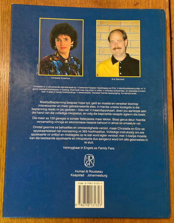 GESINSKOS - Christelle Erasmus en Eric Barnard - 'n Jaarplan-spaarplan - 1st Uitgawe 1993 - RESEPTE.