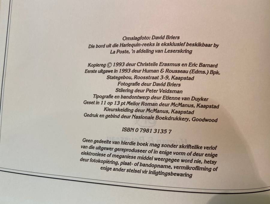 GESINSKOS - Christelle Erasmus en Eric Barnard - 'n Jaarplan-spaarplan - 1st Uitgawe 1993 - RESEPTE.