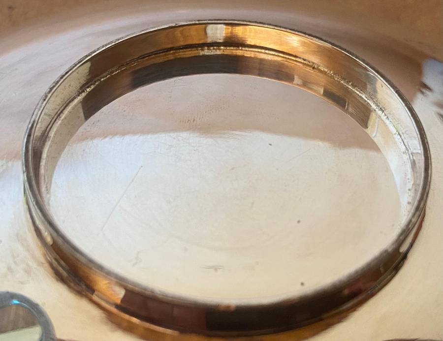 GERMAN 835 SILVER ROUND BOWL DISH  - Düsseldorf Coat of Arms - GRIMMINGER - 106.9g