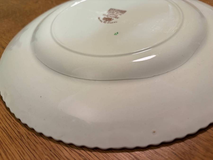 JOHNSON BROTHERS DINNER PLATE Castle on the lake  ENGLAND  FLOWERS/FLORAL CASTLE SCENE !