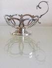 1908 ANTIQUE MINTONS Tea Cup & Saucer with Sterling Silver Holder & Handle - RARE!