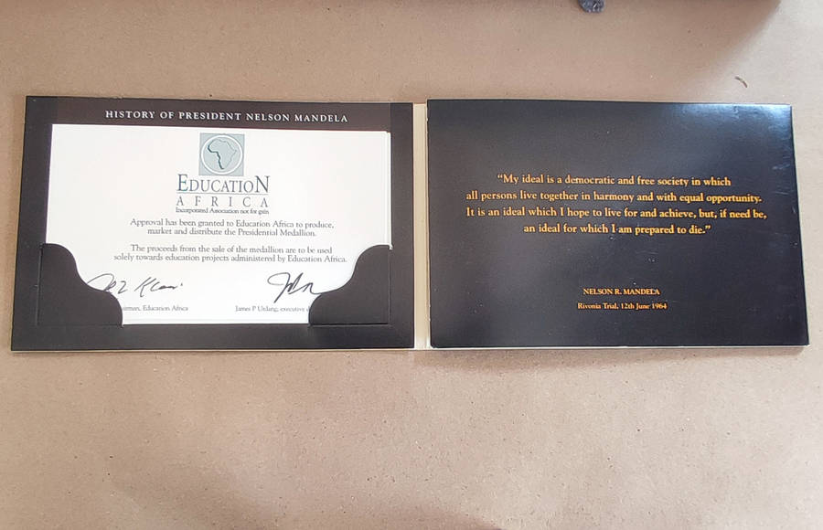 History of Nelson Mandela Education Medalion