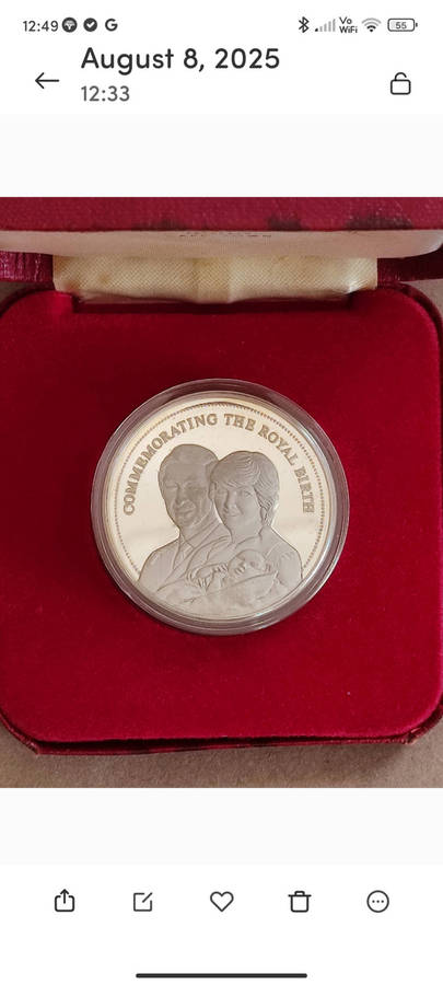 Commemoration Of the Royal Birth 32gr Silver