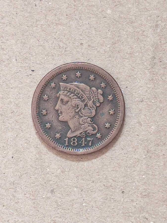 1847 USA ONE CENT