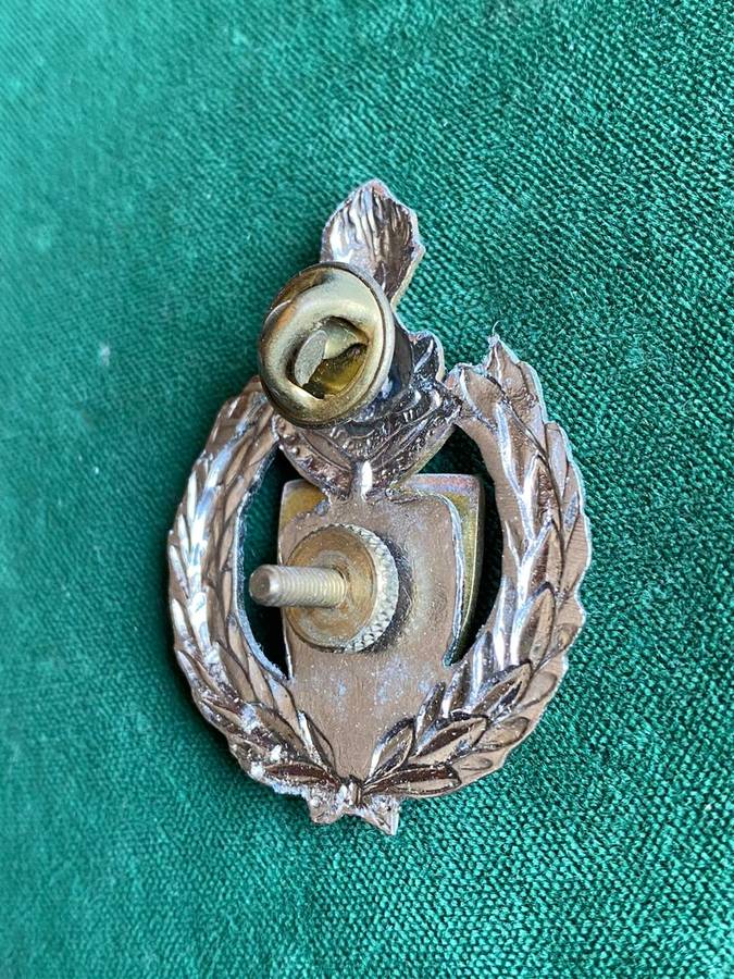 6 FIELD ENGINEER REGT. CAP BADGE-APPROVED IN 1993-LUGS INTACT