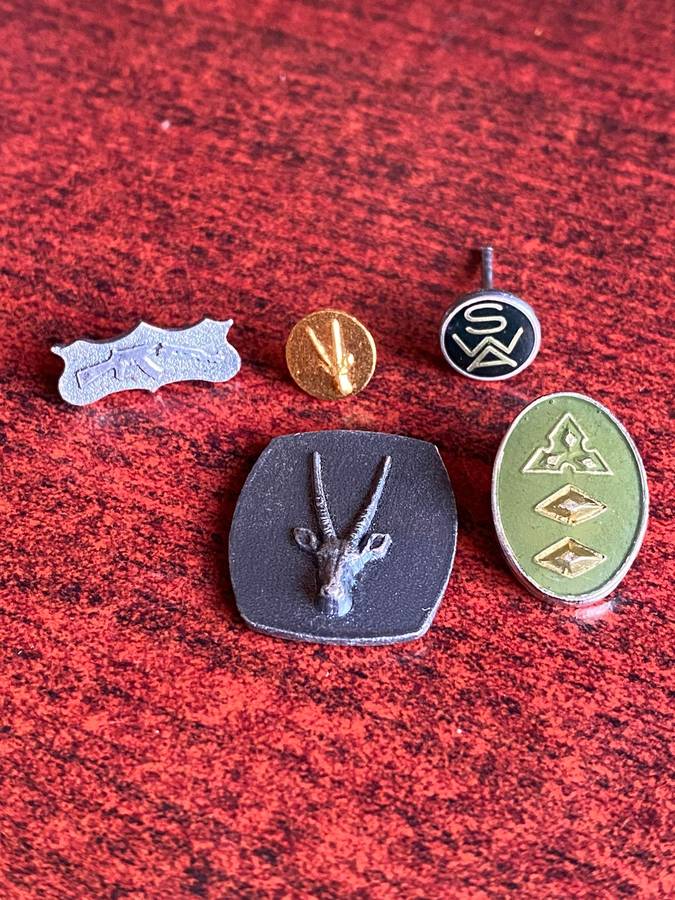 SWA MIXED LOT OF 5 LAPEL BADGES-SOLD TOGETHER