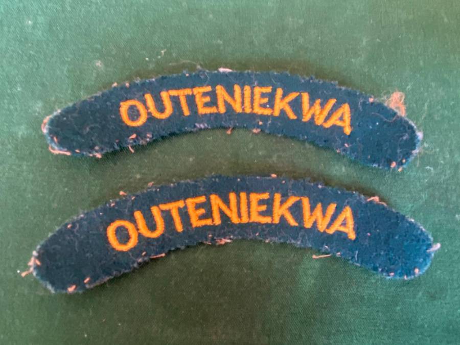 OUTENIEKWA CLOTH TITLE PAIR-WORN 1960'S-1970'S