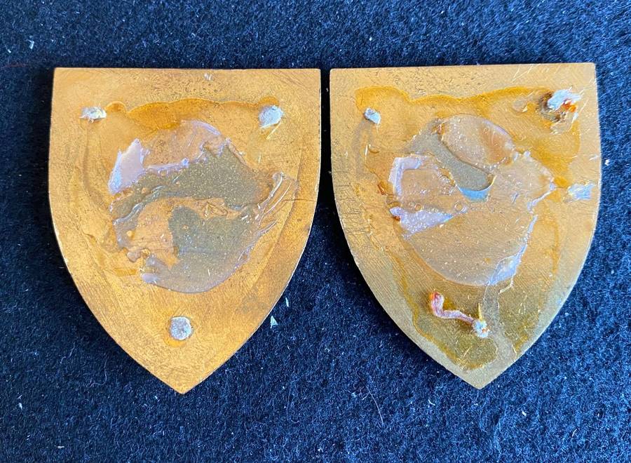 ORANGE FREE STATE COMMAND FLASH PAIR-YELLOW TYPE-OWEN NO F417 AND F 418