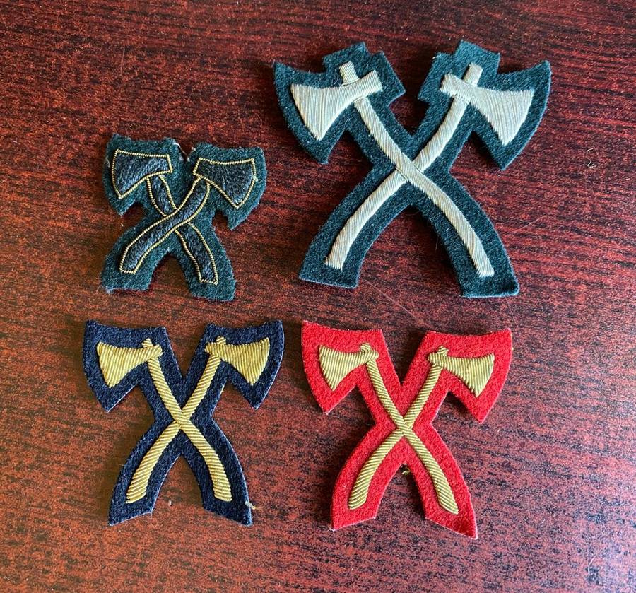 BRITISH PIONEER,PROFICIENCY BADGES (ASSAULT PIONEER) 4 SOLD TOGETHER