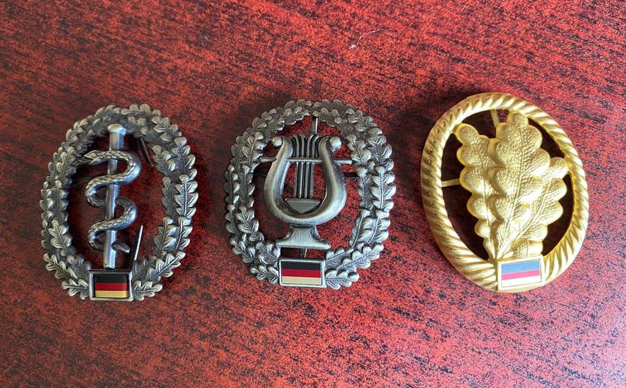 GERMAN BUNDESWEHR CAP BADGE- 3 SOLD TOGETHER