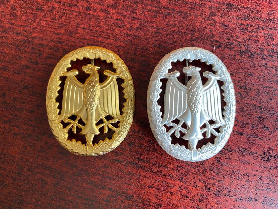 GERMAN ARMED FORCES PROFICIENCY BADGES- SILVER AND GOLD