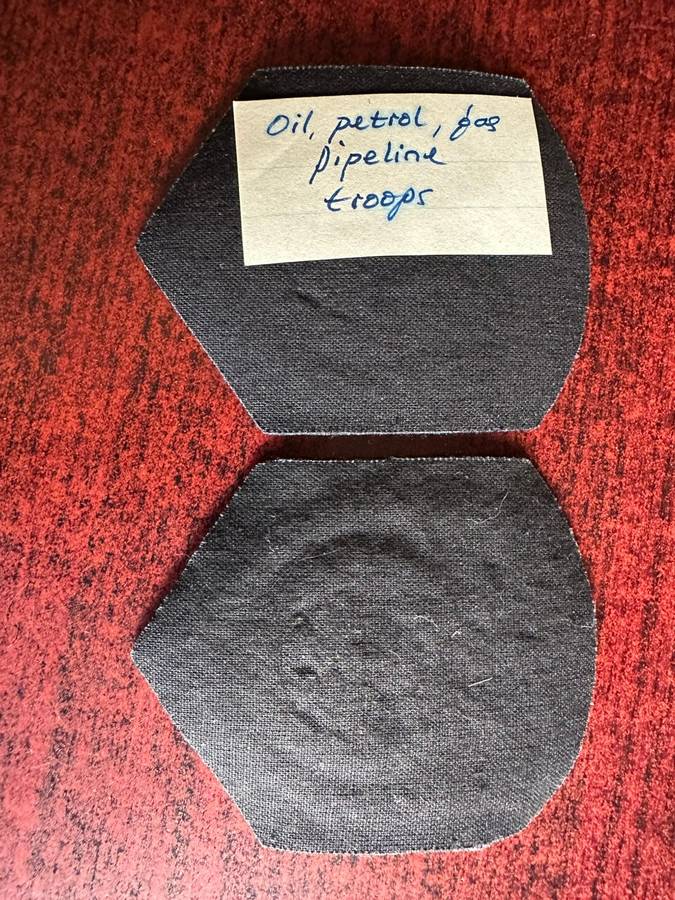 SOVIET OIL,PETROL AND GAS PIPELINE TROOPS,PATCH PAIR-CIRCA- 1960-1991