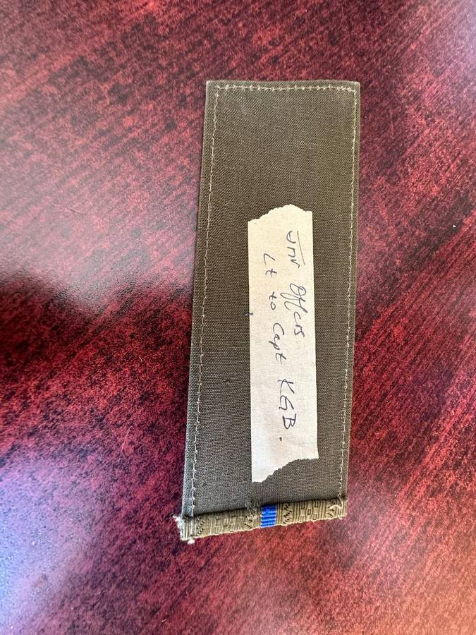 USSR JNR. OFFICERS LT TO CAPT. IN THE KGB-RANK BOARD