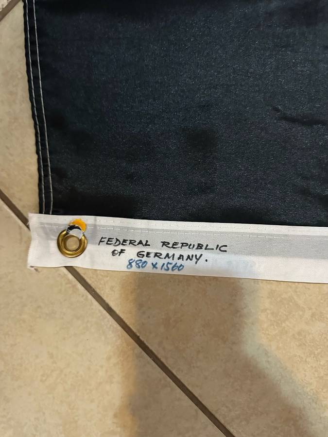 FEDERAL REPUBLIC OF GERMANY FLAG- DOUBLE SIDED-MEASURES 88X156 CM-CONDITION UNUSED