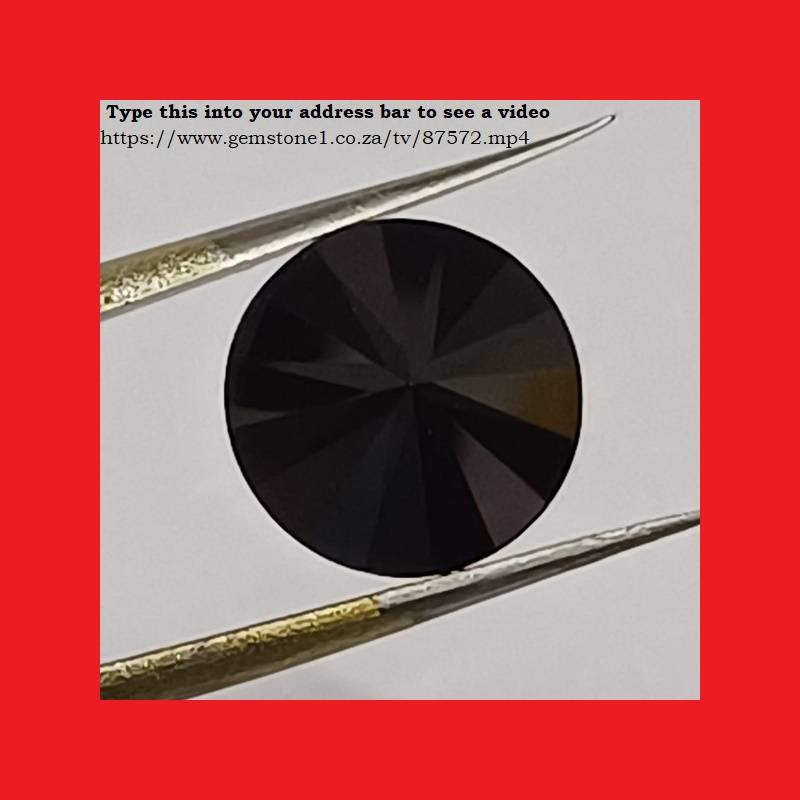 MOISSANITE - JET BLACK ROUND BRILLIANT FACET - 7.05cts
