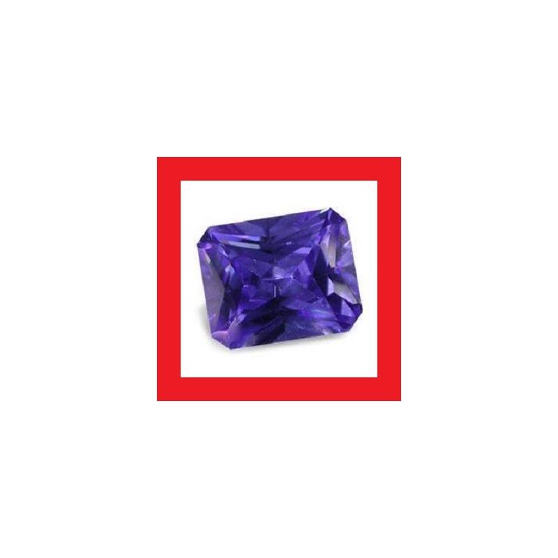 Tanzanite [Created Simulant] - Faceted Rectangle Shape - 10.63cts