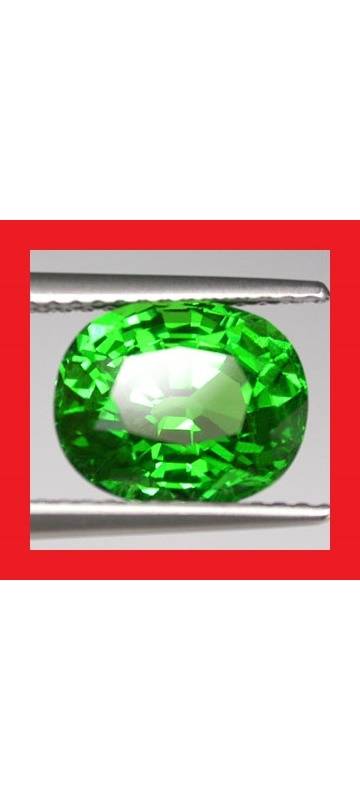 Tsavorite [Kenya] - Faceted Oval Shape - 3.89cts