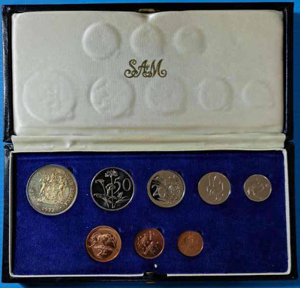 1972 South Africa Short Proof Set with Silver R1