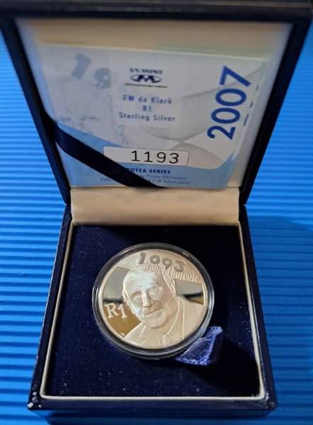*** 2007 - SA SILVER R1 - FW DE KLERK - IN BOX WITH COA ***