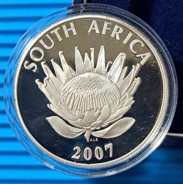*** 2007 - SA SILVER R1 - NELSON MANDELA - IN BOX WITH COA ***