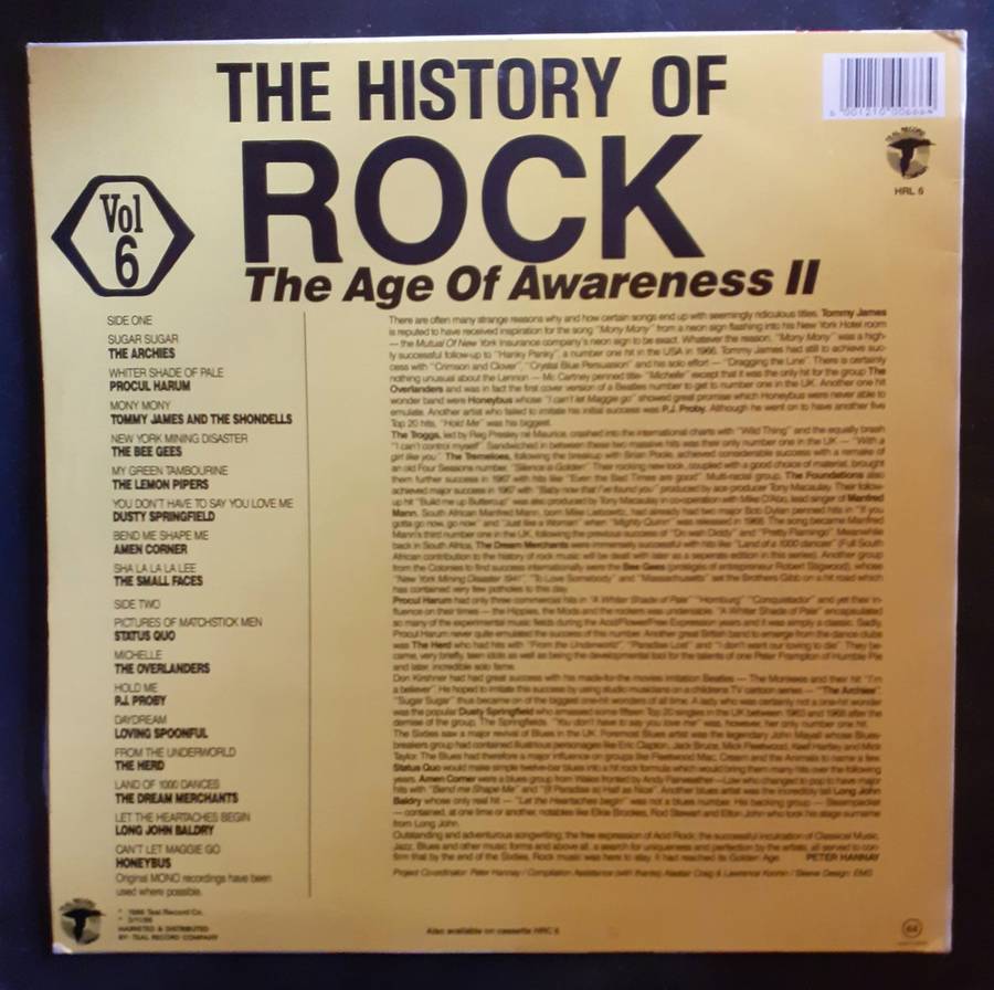 The History of Rock Vol.6 LP Vinyl Record