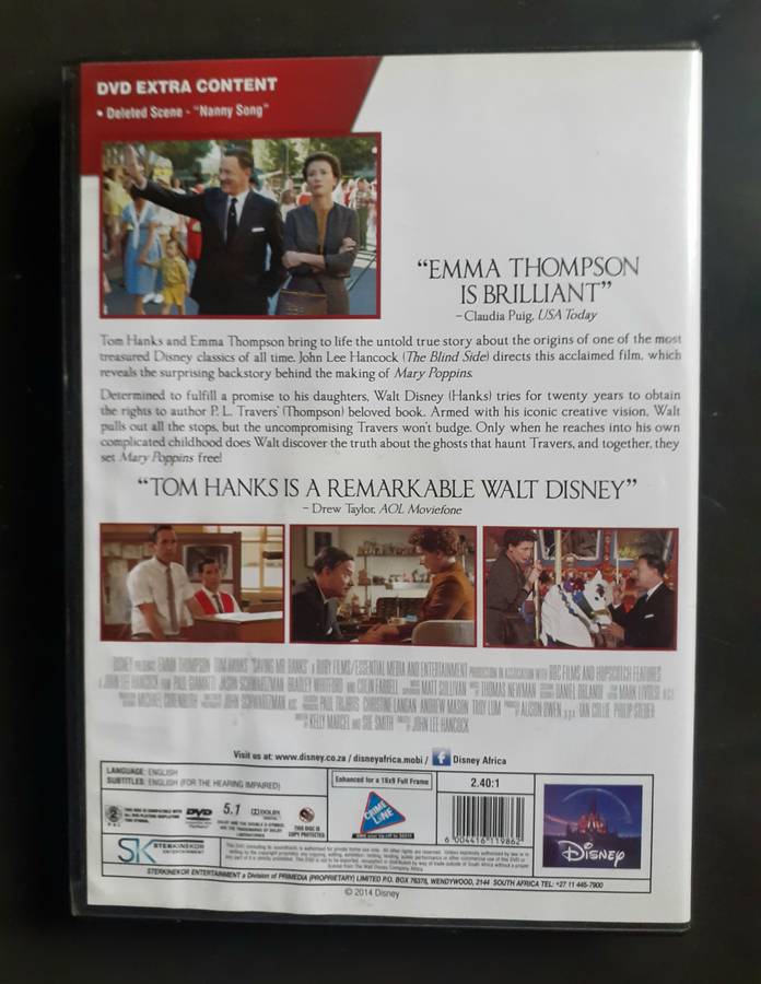Saving Mr. Banks - Emma Thompson & Tom Hanks (DVD)