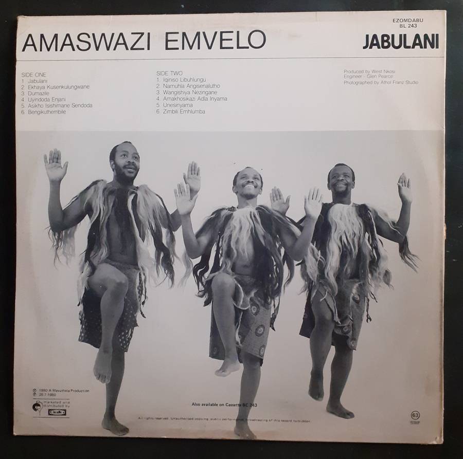Amaswazi Emvelo - Jabulani LP Vinyl Record