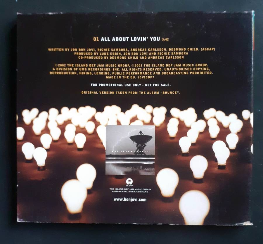 Bon Jovi - All About Lovin' You (CD Single) - Promo Copy