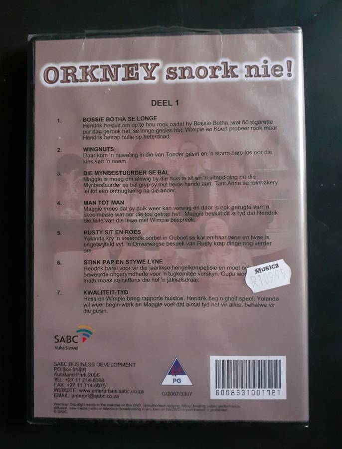 Orkney snork nie! Deel 1 (DVD) (New & Sealed)