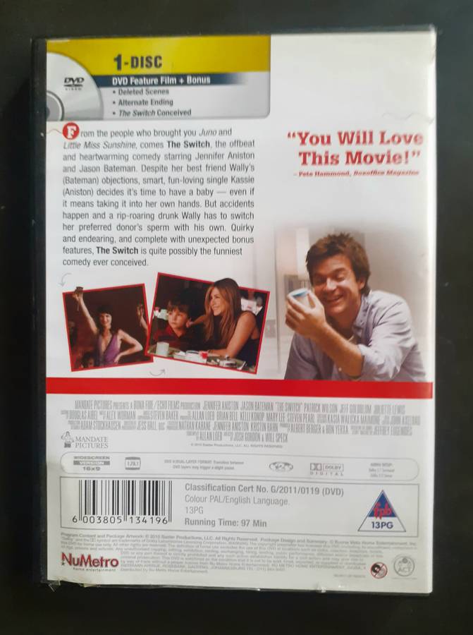 The Switch - Jennifer Aniston & Jason Bateman (DVD)