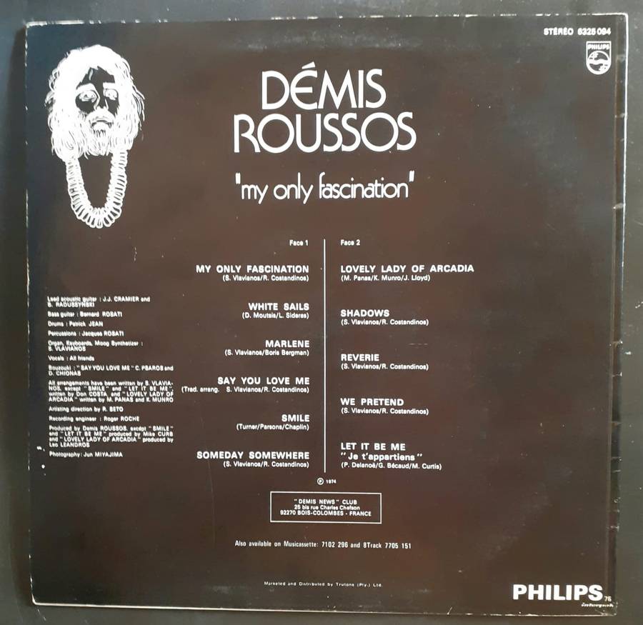 Demis Roussos - My Only Fascination LP Vinyl Record