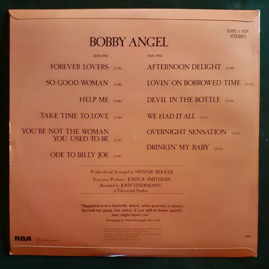 Bobby Angel - Bobby Angel LP Vinyl Record