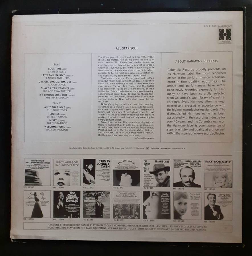 All Star Soul LP Vinyl Record - USA Pressing