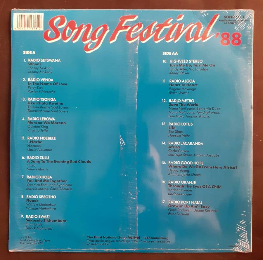 Song Festival '88 LP Vinyl Record (New & Sealed)