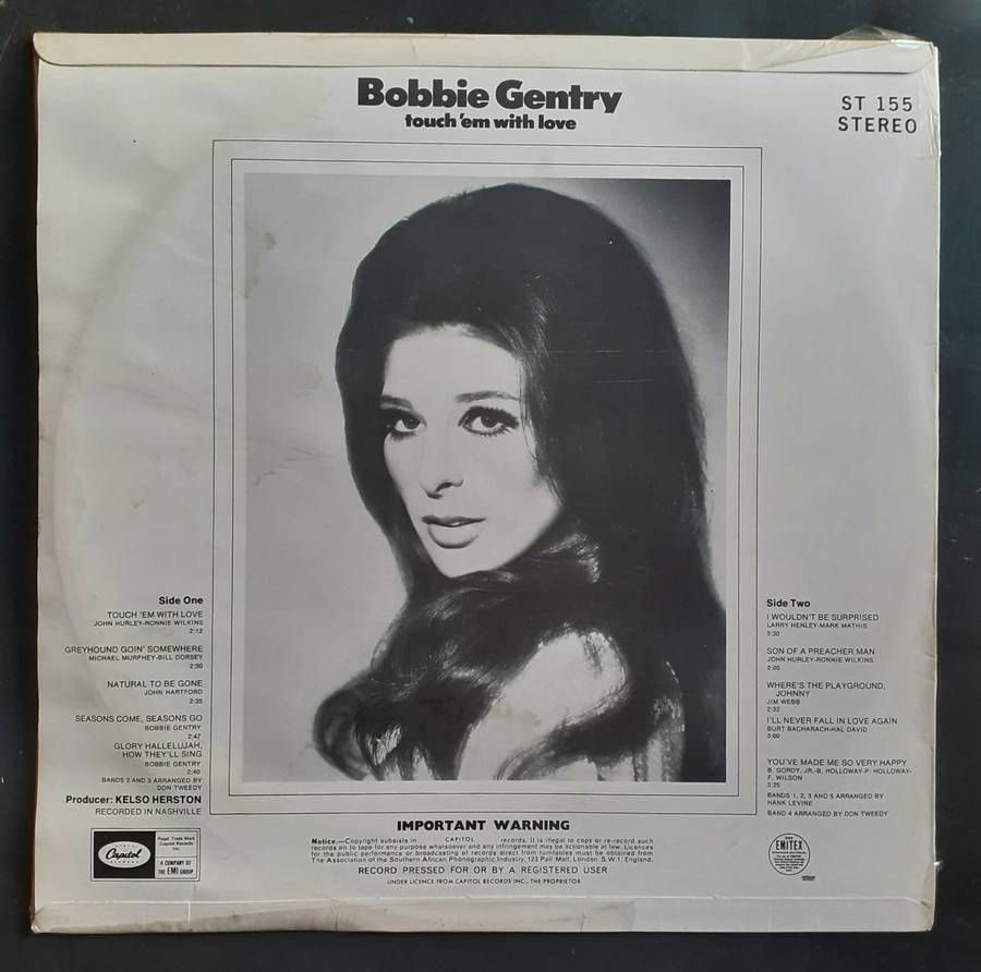 Bobbie Gentry - Touch 'em With Love LP Vinyl Record