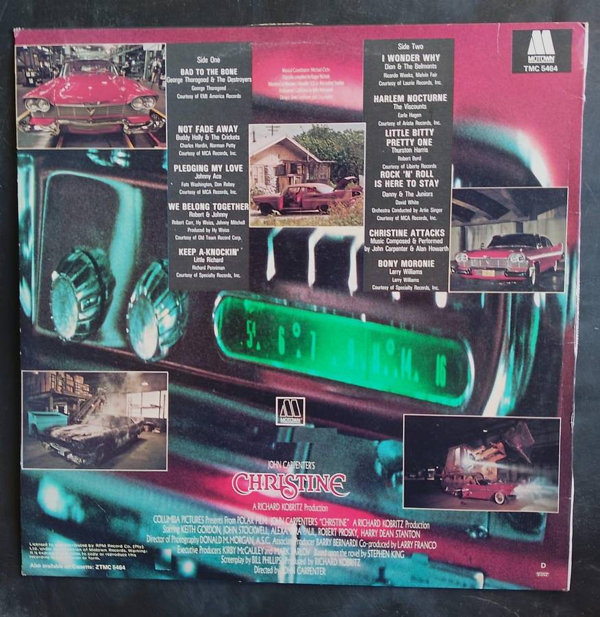 Christine (Original Motion Picture Soundtrack) LP Vinyl Record