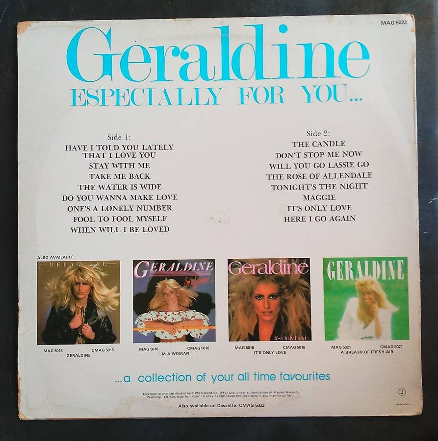 Geraldine - Especially For You... LP Vinyl Record