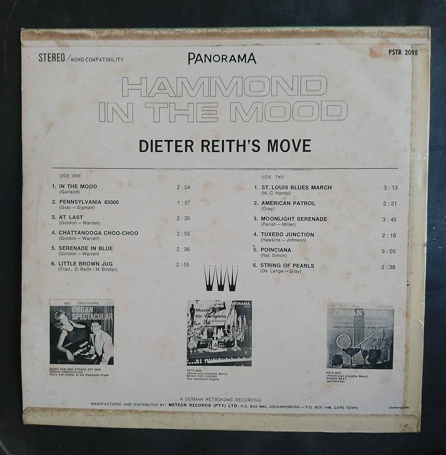 Hammond in The Move - Dieter Reith's Move LP Vinyl Record