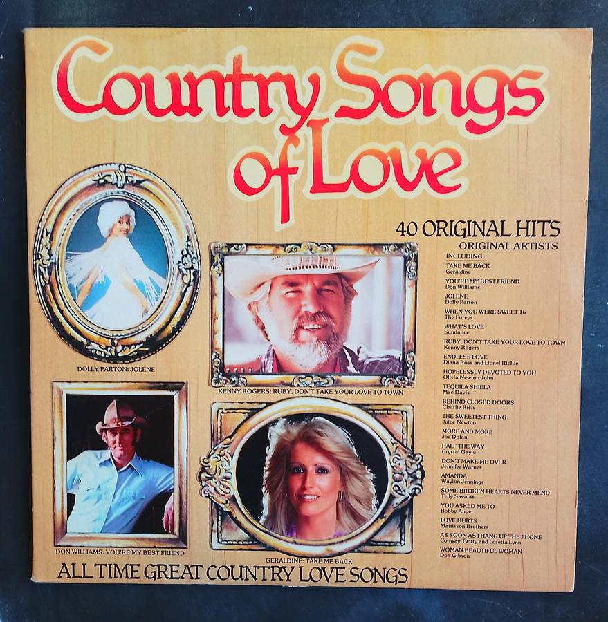 Country Songs of Love - 40 Original Hits Double LP Vinyl Record Set