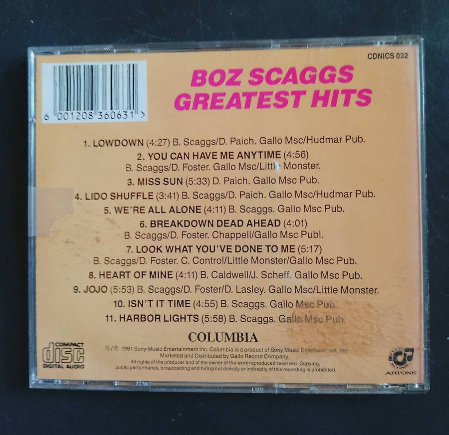 Boz Scaggs Greatest Hits (CD)