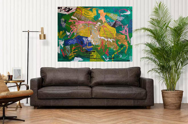 Exploring the inner world - Abstract  Art - Acrylics on canvas - 60 x 80cm