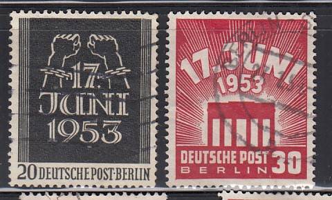 BERLIN 1953 SG B110-B111 SET VFU. CV R1100+