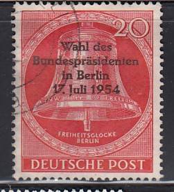 BERLIN 1954 SG B115 OVERPRINT VFU.