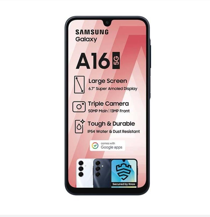 Samsung Galaxy A16 5G Dual Sim 128GB (Black, 128 GB) (4 GB RAM)