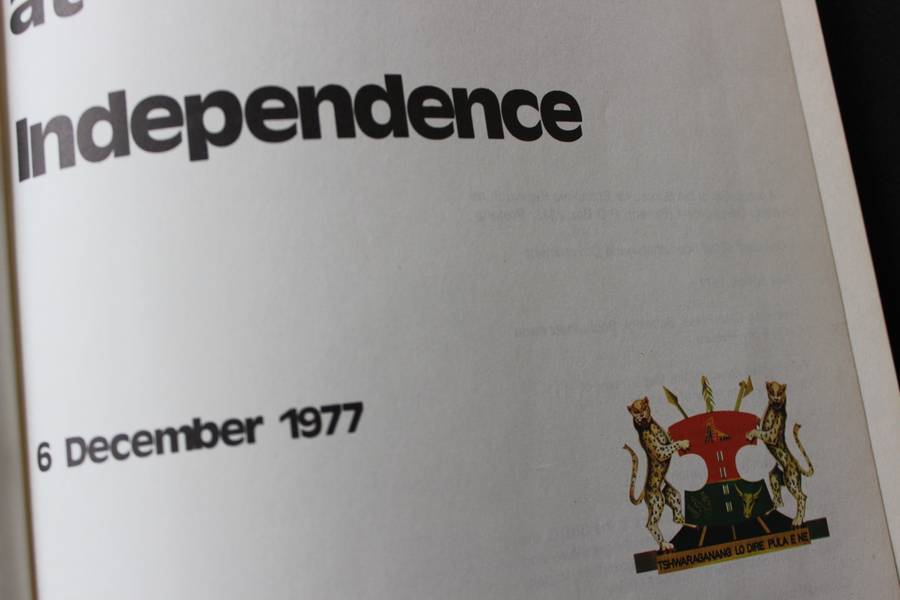 BOPHUTHATSWANA AT INDEPENDENCE. Publication of Bureau for Economic Research re Bantu Development.