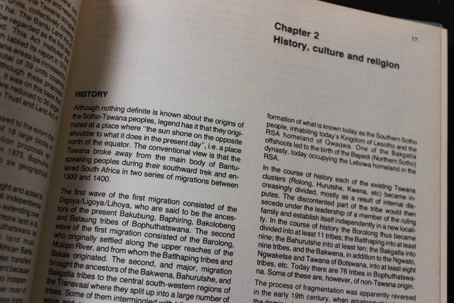 BOPHUTHATSWANA AT INDEPENDENCE. Publication of Bureau for Economic Research re Bantu Development.
