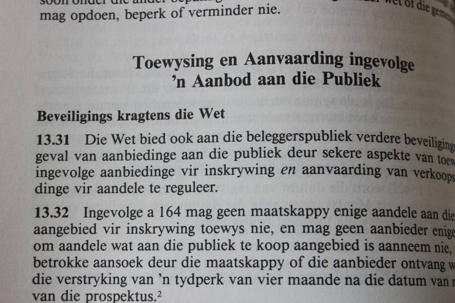 KORPORATIEWE REG. H.S. Cilliers en M.L. Benade.